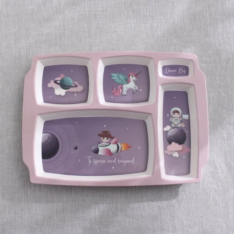 Slate Kids Space Melamine Partition Plate 31x23cm